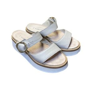 Naot Halvah Sandal Soft Ivory Leather Women's EU Size 37 (US 6) Platform Shoe
